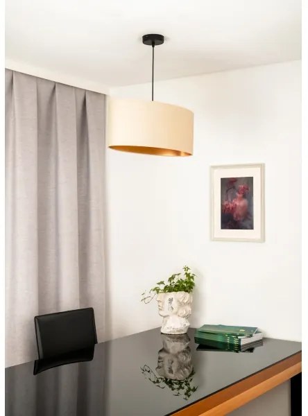 Duolla - Luster na lanku OVAL VEGAN 1xE27/15W/230V krémová