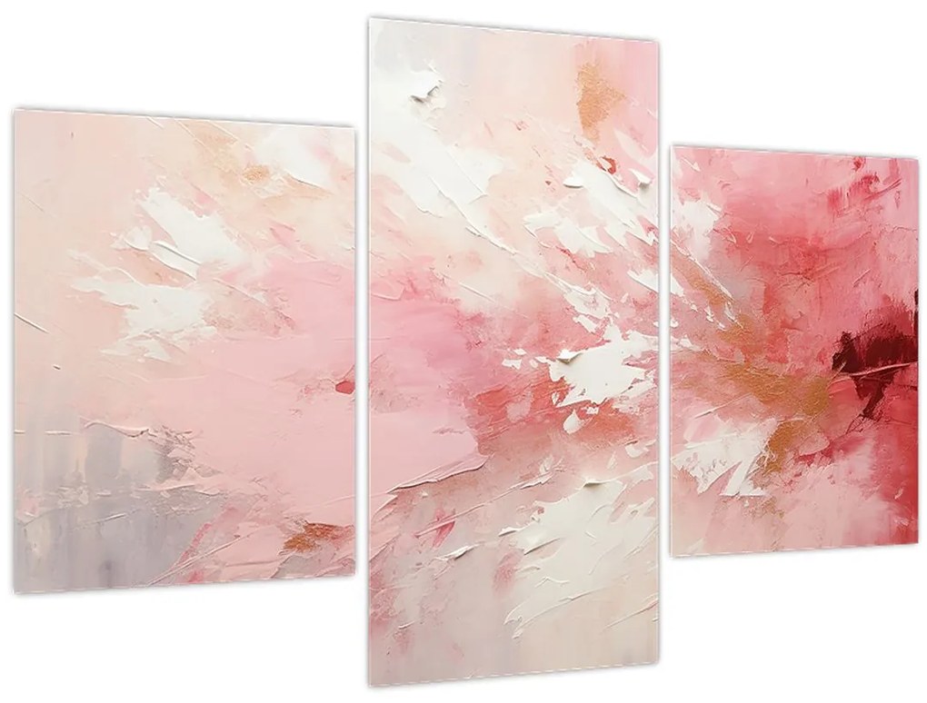 Obraz - Ružový abstrakt (90x60 cm)