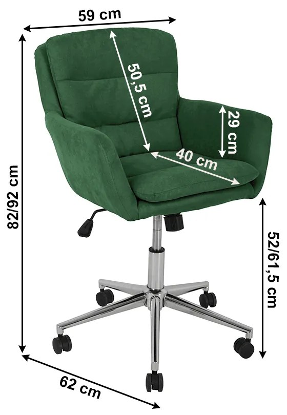 Kancelárske kreslo Kallie (zelená). Vlastná spoľahlivá doprava až k Vám domov. 1040278