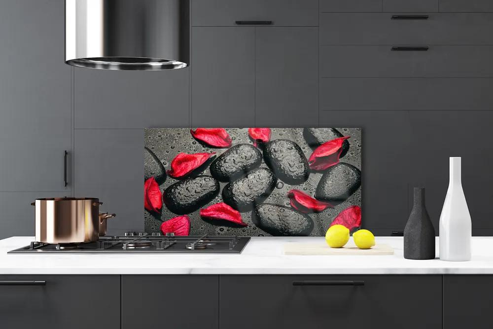 Sklenený obklad Do kuchyne Plátky kamene umenie 125x50 cm