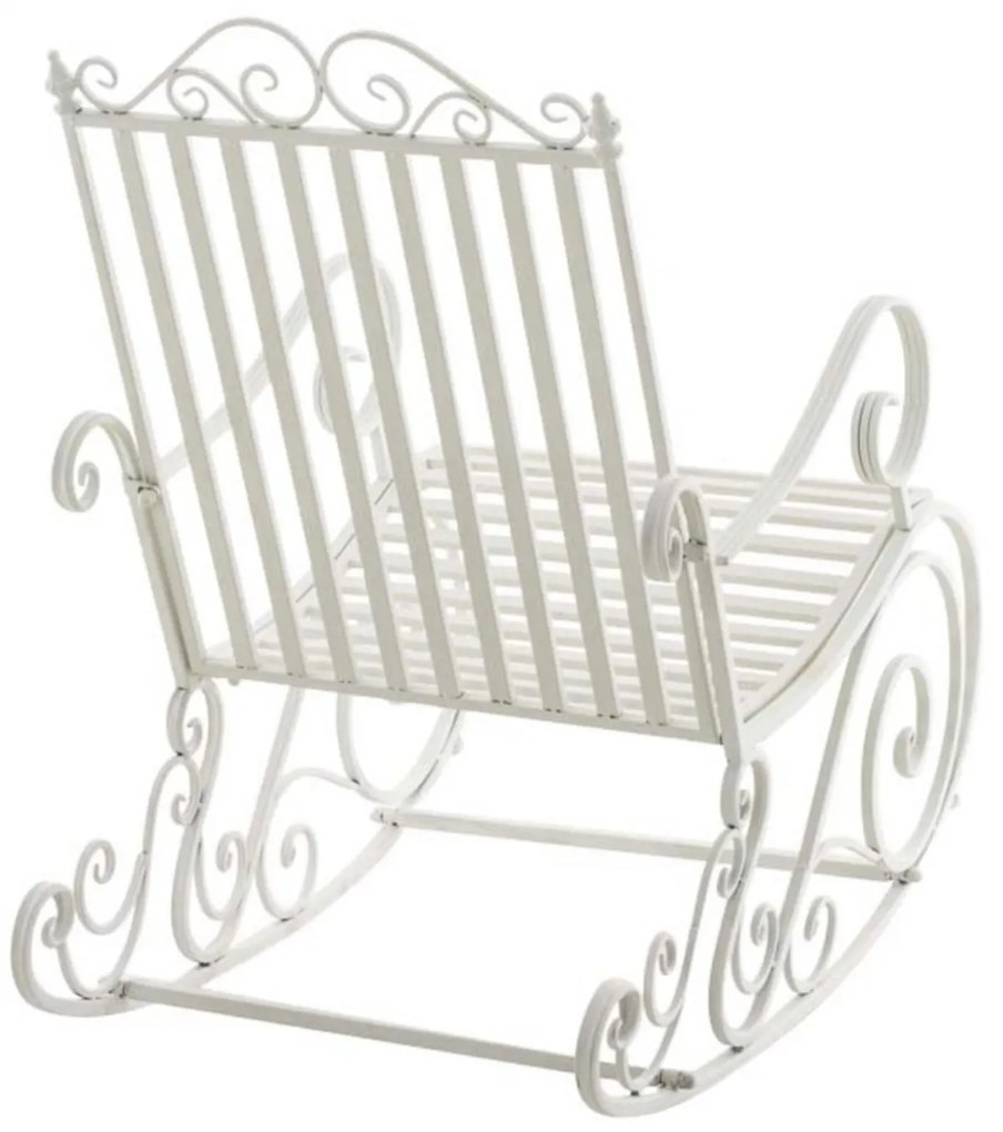 Kovové hojdacie kreslo Smile (SET 2 ks) - Biela