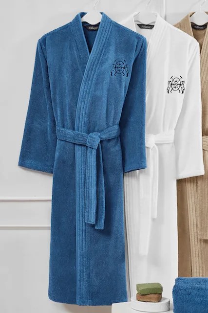 Soft Cotton Luxusný pánsky župan SMART s uterákom 50x100 cm v darčekovom balení Modrá XL + uterák 50x100cm + box