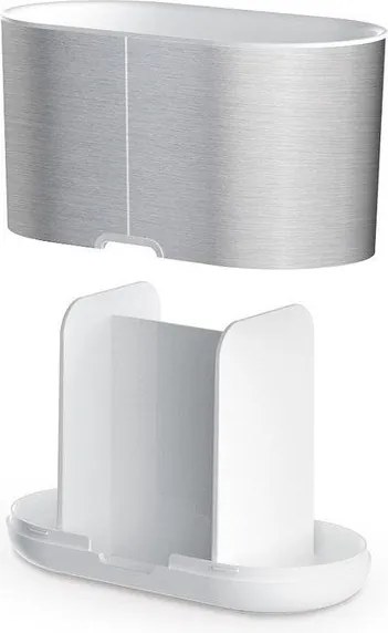 Stojan na zubné kefky z nehrdzavejúcej ocele v striebornej farbe Duo Steel – Joseph Joseph