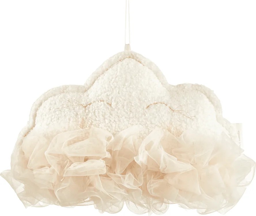 Závesná dekorácia obláčik vanilka 35x26x14cm