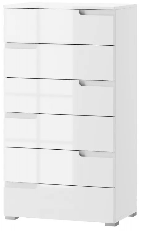 Komoda Selene 3 119 cm biela mat/lesk