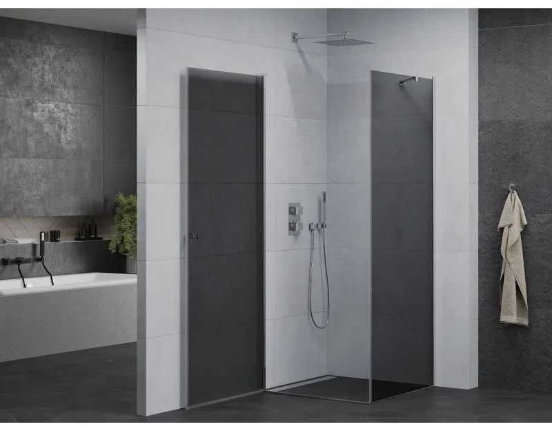 Mexen Pretoria sprchovací kút 70x70cm, 6mm sklo, chrómový profil-šedé sklo, 852-070-070-01-40