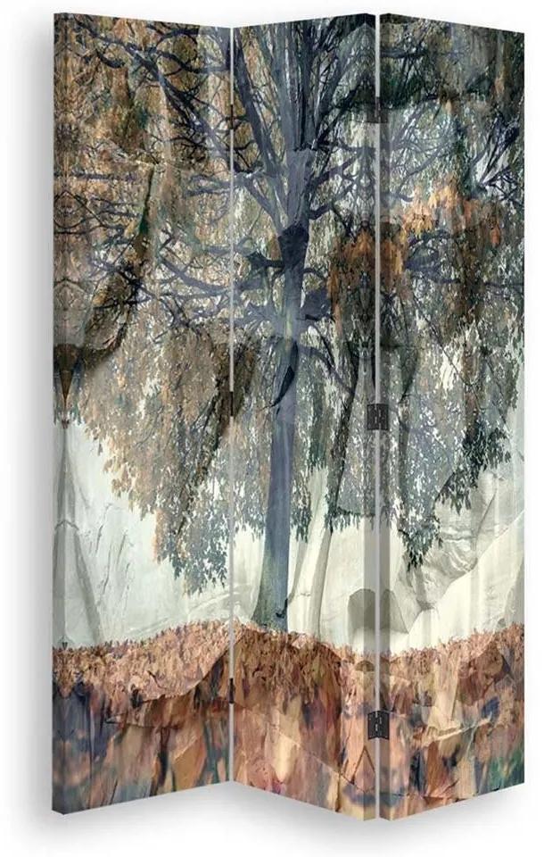 Ozdobný paraván, Záhadný strom - 110x170 cm, trojdielny, obojstranný paraván 360°
