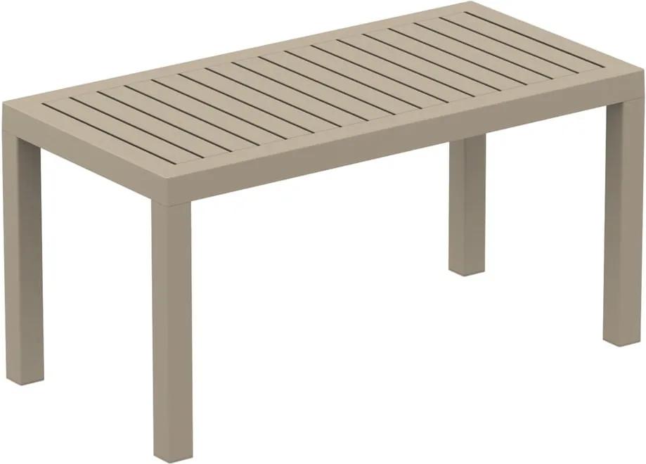 Pieskovo hnedý záhradný konferenčný stolík Resol Click-Clack, 90 x 45 cm