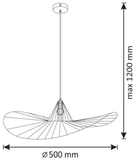 Luster na lanku ABANO 1xE27/20W/230V