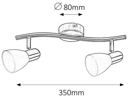 Rabalux 6302 - Bodové svietidlo SOMA 2xE14/40W/230V