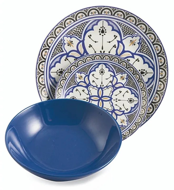 18-dielna súprava riadu z porcelánu a kameniny Villa d'Este Marocco