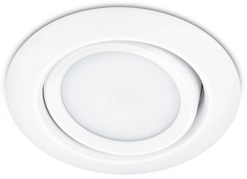 Okrúhle zapustené LED svetlo Rila v bielej