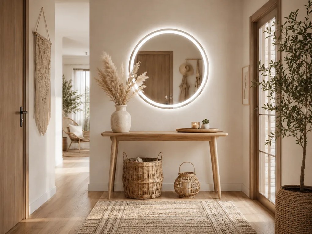 LED zrkadlo okrúhle 80 cm