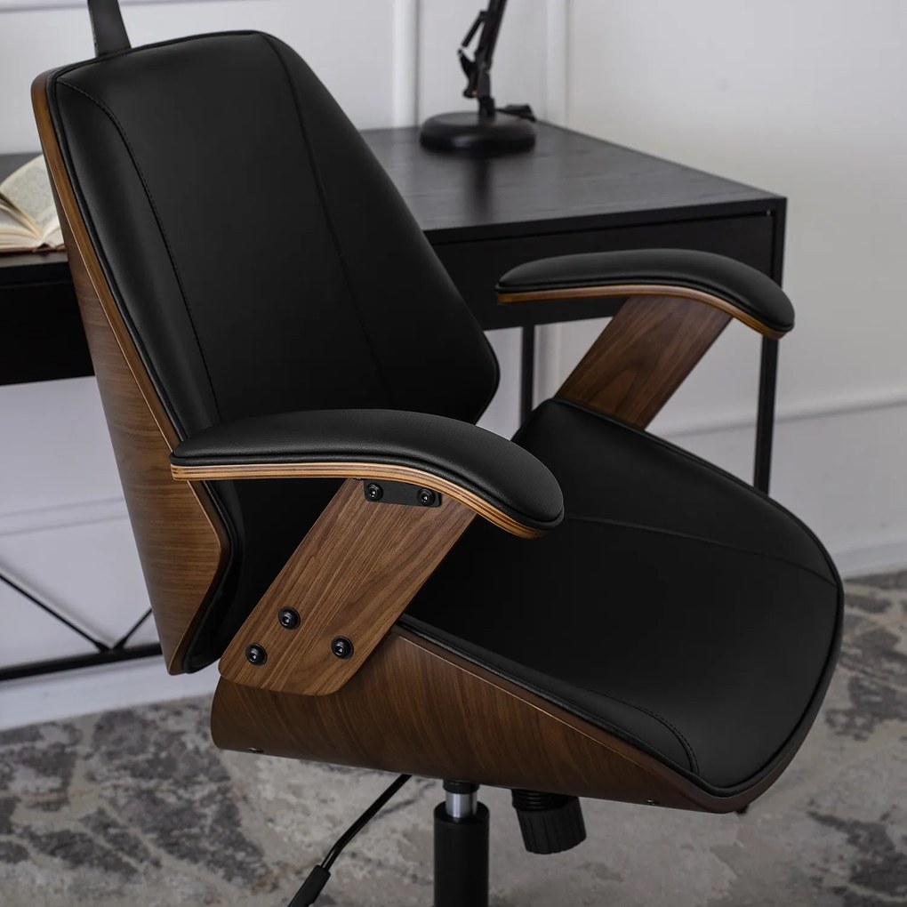 Kancelářská židle Fabian ořech/černá