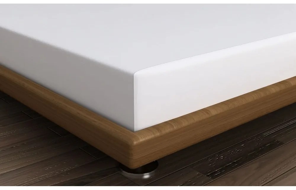 Biele napínacie bavlnené prestieradlo 160x200 cm - Mijolnir