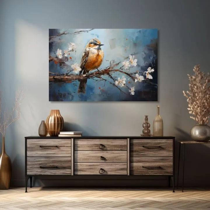 Obrazy vtáky Harmónia v Modrom