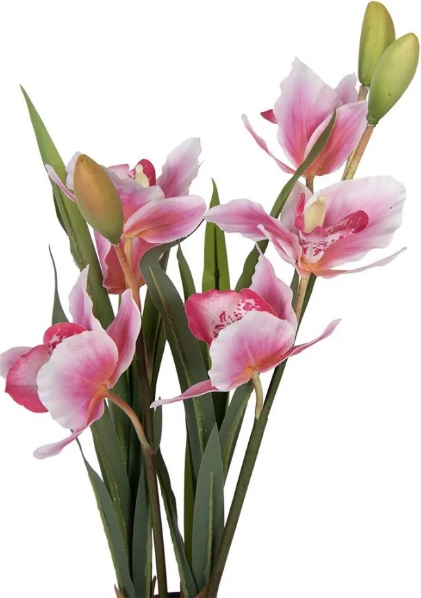 Dekorační umělá květina orchidej - 14*14*55 cm