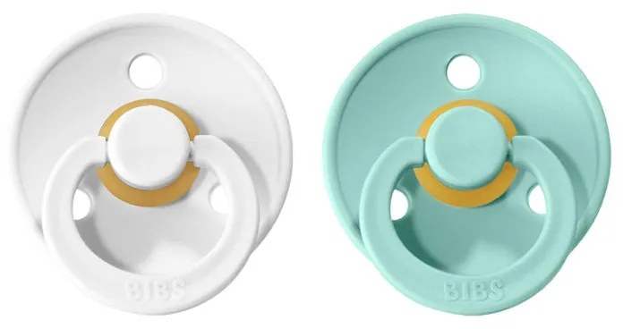 BIBS Colour cumlíky, kaučuk 2ks - veľkosť 2 - White Mint