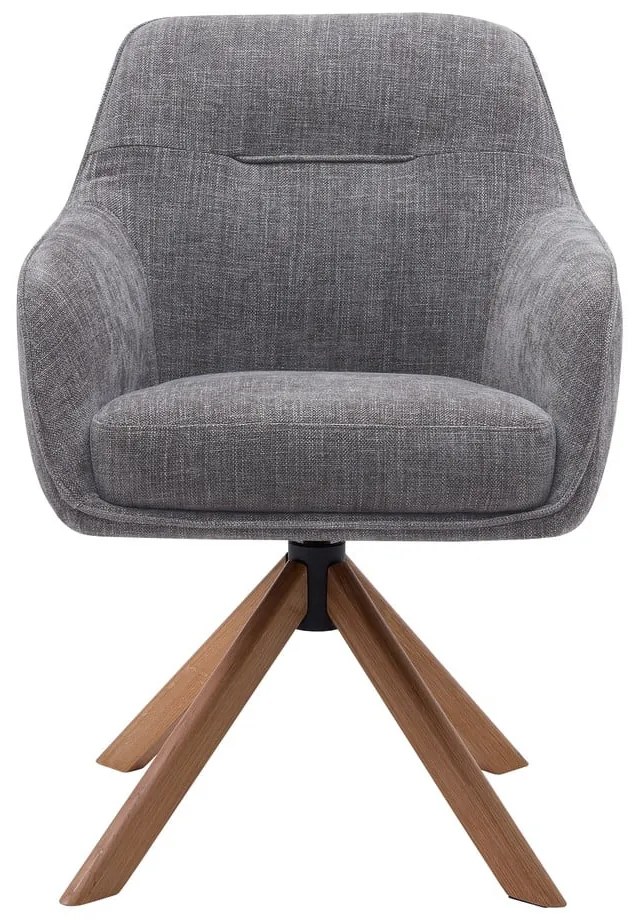 Sivé čalúnené jedálenské kreslá v súprave 2 ks Avola – Unique Furniture