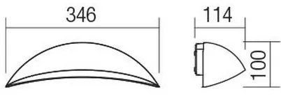 Redo 90236 - LED vonkajšie nástenné svietidlo PALMA LED/18W/230V IP54 hnedé
