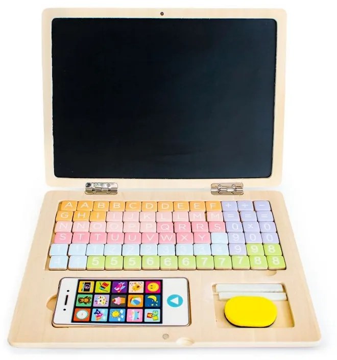 Drevená notebooková edukačná magnetická tabuľa