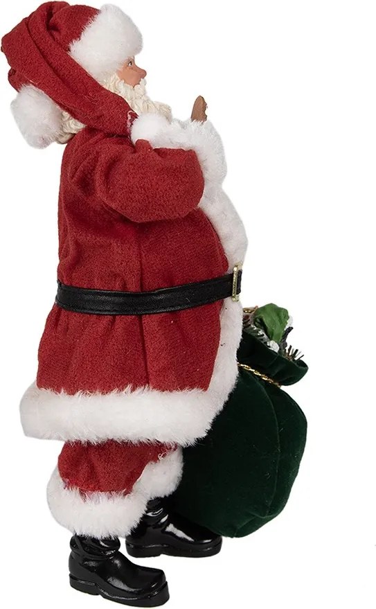 Vianočné dekorácie Santa Claus s vrecom darčekov - 16 * 8 * 28 cm
