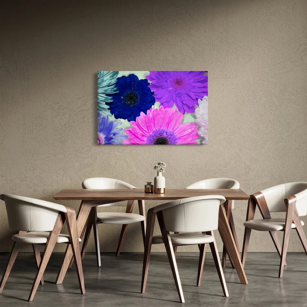 Obraz farebných kvetín (90x60 cm)