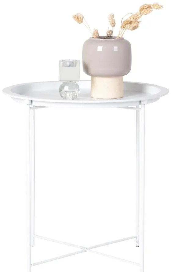 Kovový okrúhly odkladací stolík ø 47 cm Bastia – House Nordic