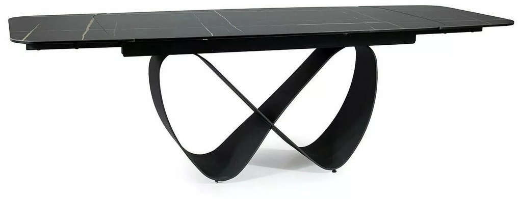 Rozkladací jedálenský stôl Infinity 160/240 cm čierny mat