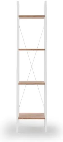 Knižnica NARVIK 148x34 cm biela/dub sonoma