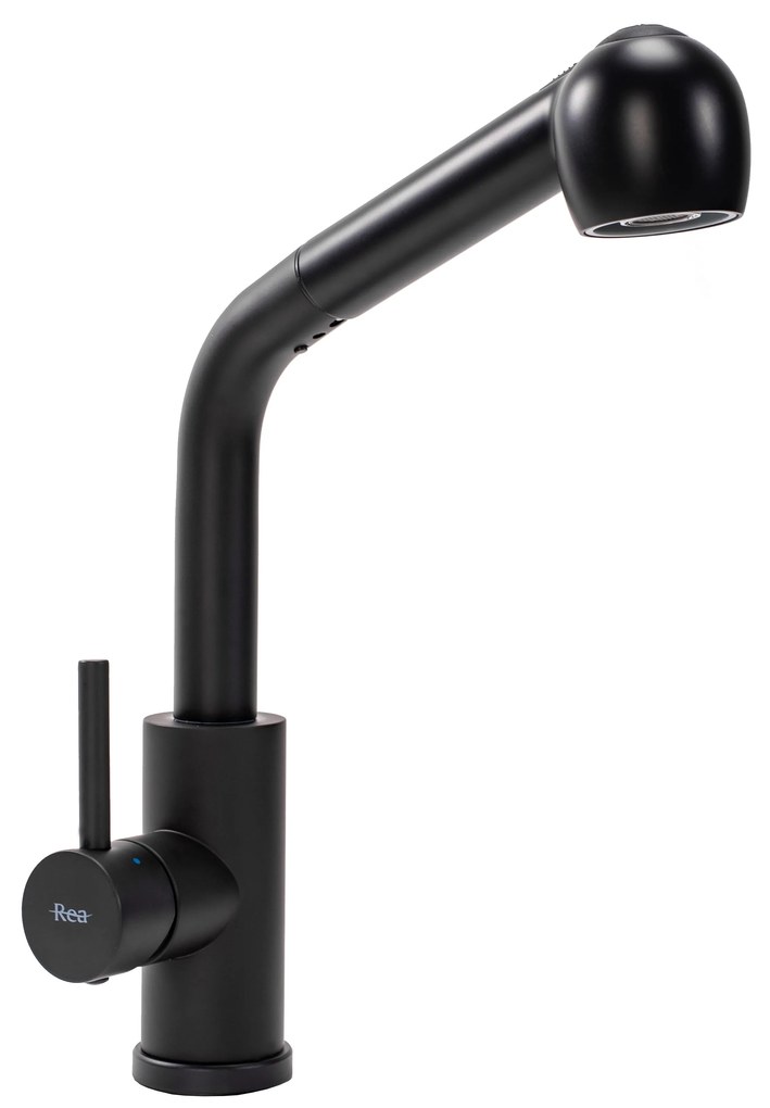 Rea Troy, stojanková kuchynská batéria 34 cm, čierna matná, REA-B6300