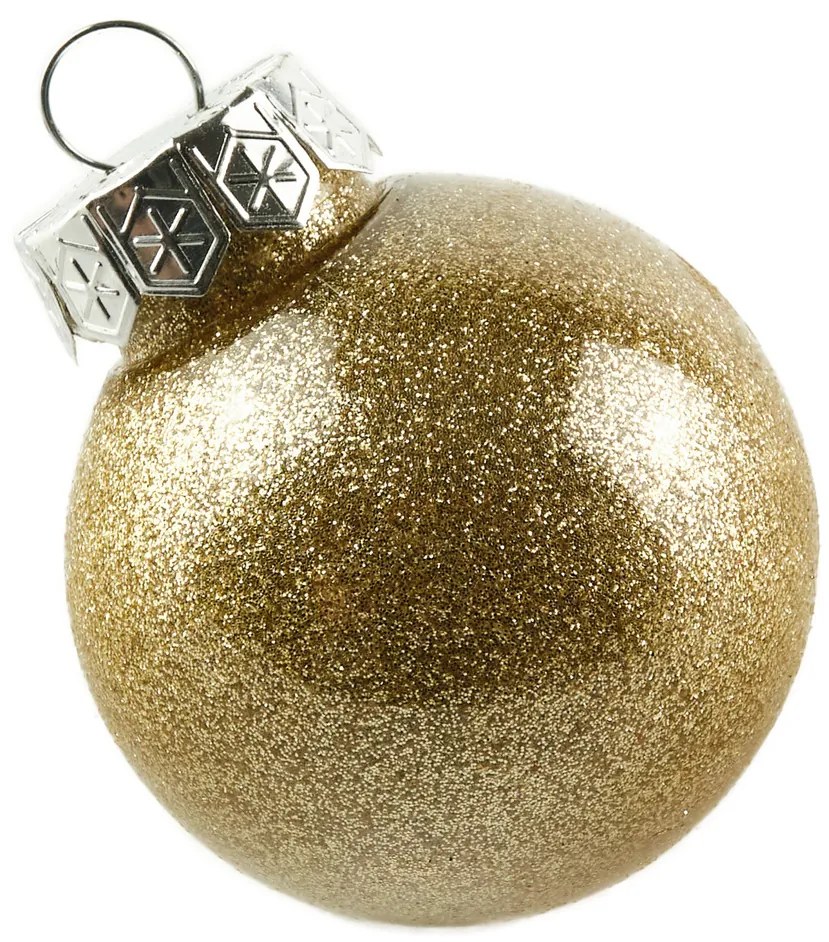 DECOLED Sada ozdob, prům. 6 cm, zlatá