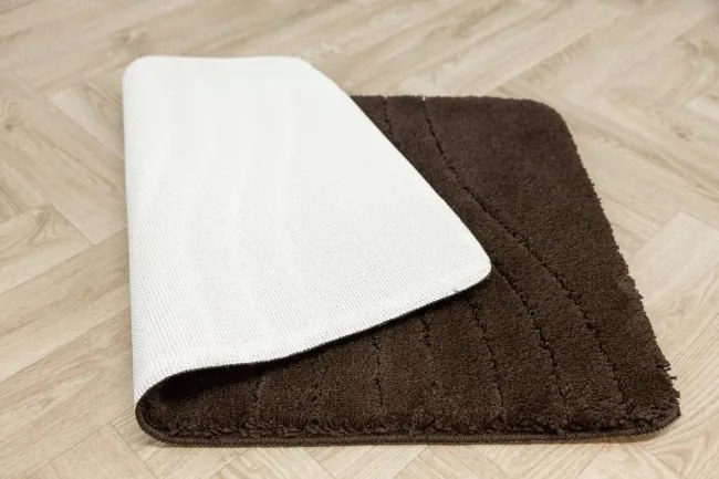 Kúpeľňový koberček Sara hnedý, vlny