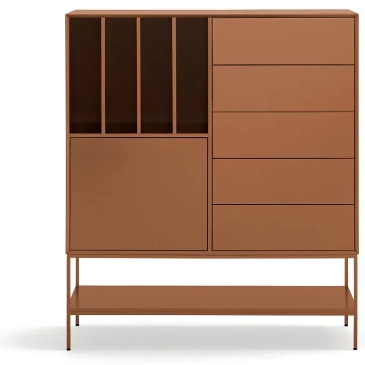 Skrinka v tehlovej farbe 120x140x45 cm Platt – Teulat