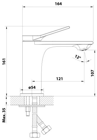 Aqualine - Umývadlová batéria BOLERO lesklý chróm