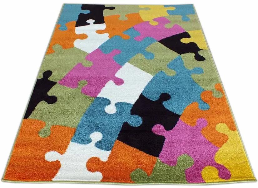 MAXMAX Detský koberec Puzzle - multicolor