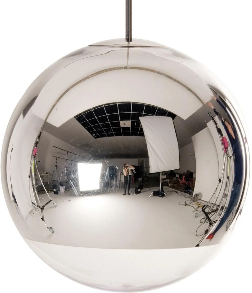 Tom Dixon Mirror Ball – závesná lampa chróm 50 cm