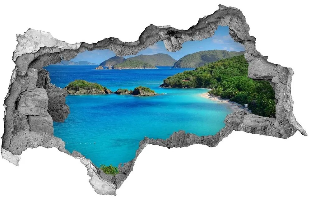 Nálepka fototapeta 3D výhľad Panenské ostrovy nd-b-60911455