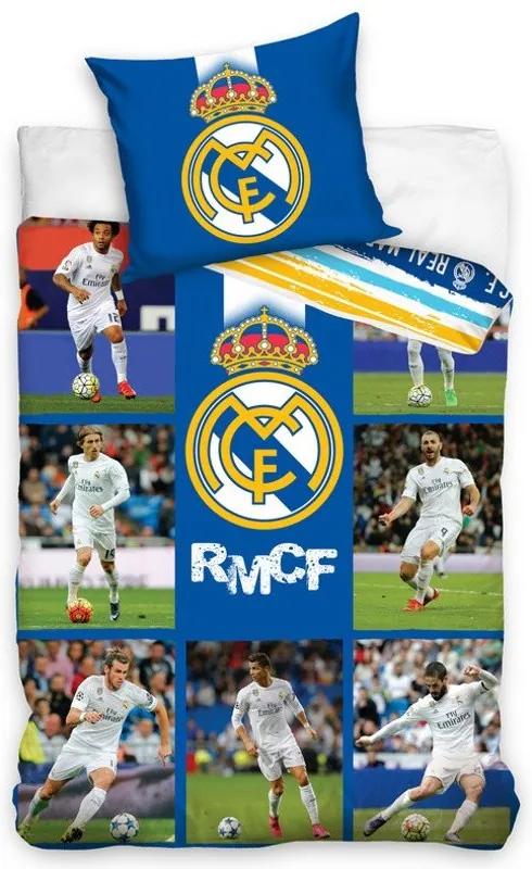 Carbotex · Bavlnené posteľné obliečky FC Real Madrid - fotografie hráčov RMCF - 70 x 80 + 140 x 200 cm  | Oficiálny produkt Realmadrid