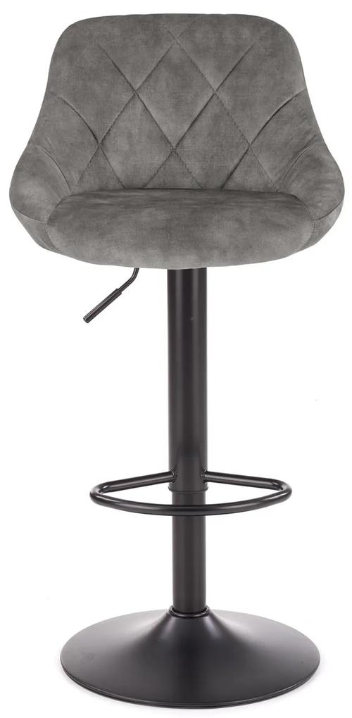 Barová stolička Henrietta (sivá + čierna). Vlastná spoľahlivá doprava až k Vám domov. 1039561