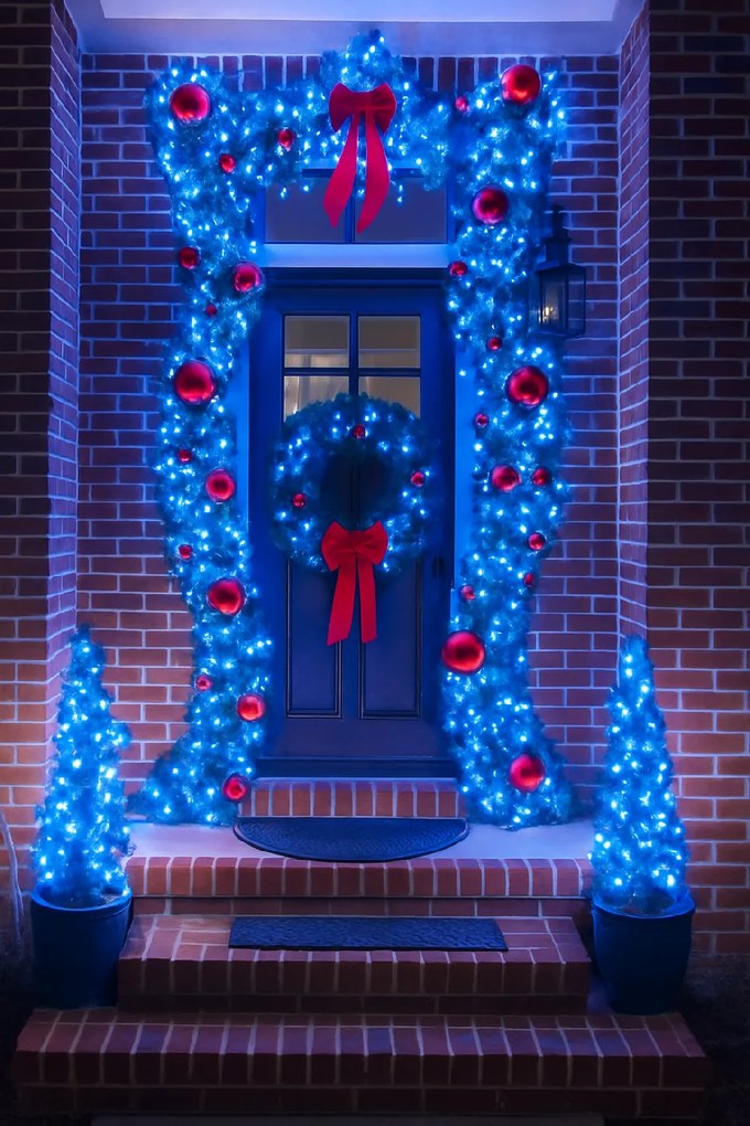 Vianočné svetielka vonkajšie FLASH modrá 200 LED