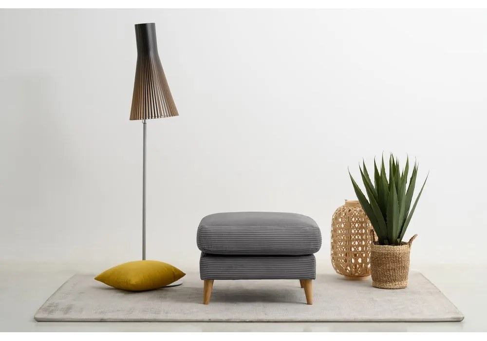 Tmavosivá menčestrová podnožka Paris – Scandic