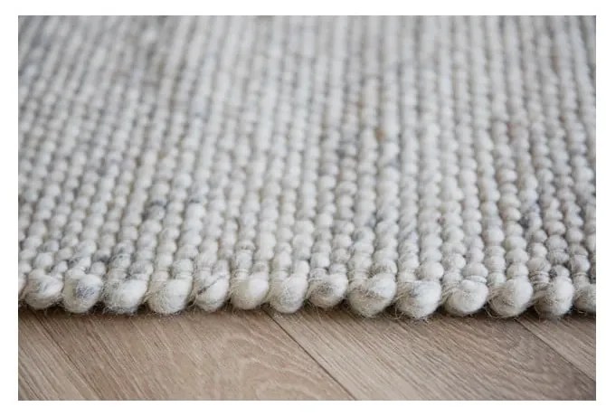 Svetlosivý vlnený okrúhly koberec ø 250 cm Auckland - Rowico