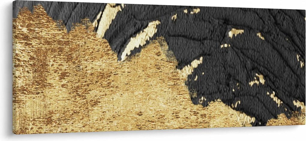 Obraz - Zlatá štruktúra N⁰1 (120x50 cm)