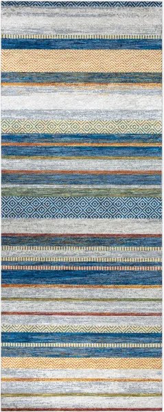 Protišmykový koberec / behúň ANDRE 35950 modrý / žltý