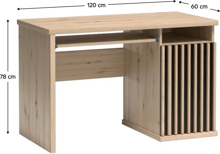 Pracovný stôl KOLI C-19, dub artisan