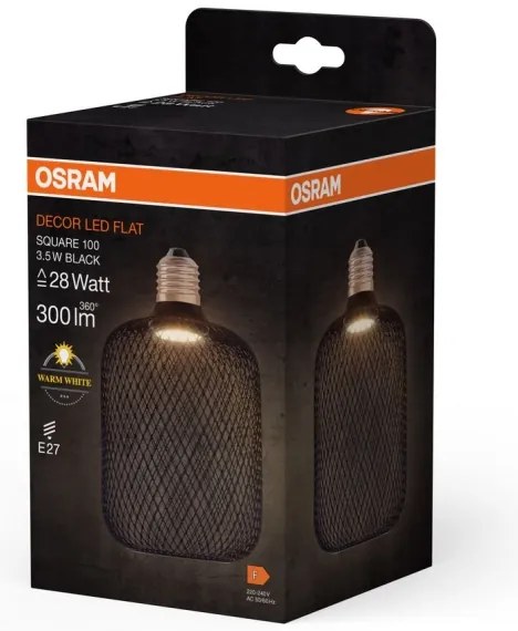 LED Žiarovka DECOR FLAT E27/3,5W/230V 2700K čierna - Osram