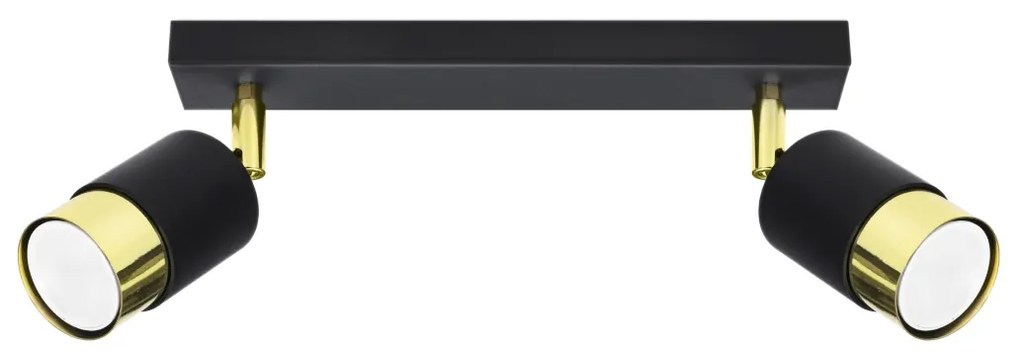 Bodové svietidlo Nero, 2x čierne kovové tienidlo, (možnosť polohovania), g