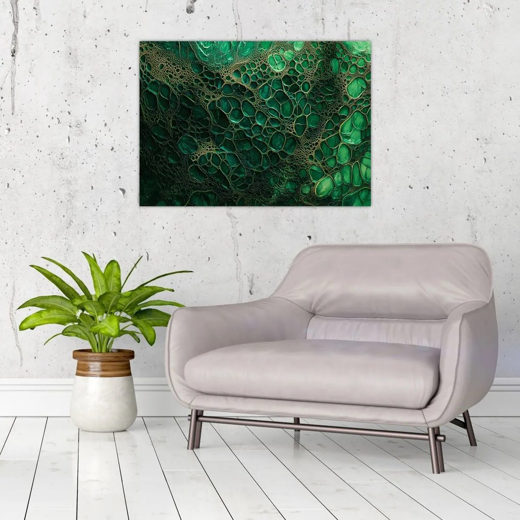 Obraz - Zelený mikroskopický záber (70x50 cm)