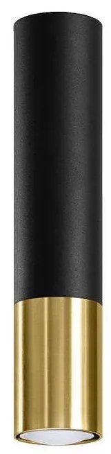 Sollux SL.0951 - Bodové svietidlo LOOPEZ 1xGU10/10W/230V čierna/zlatá